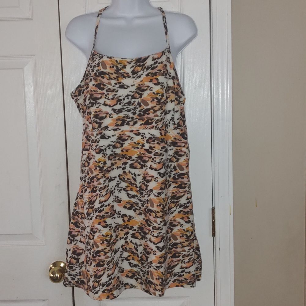 CALIA Performance Dress New Animal Unbleached   Sz L   NWT